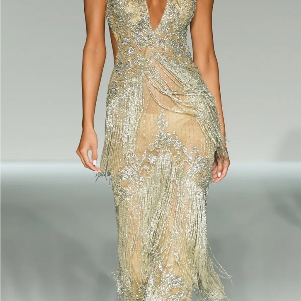 Sherri Hill Nude/Silver